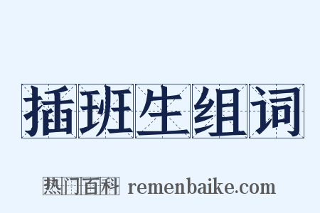 插班生组词是什么意思的图片